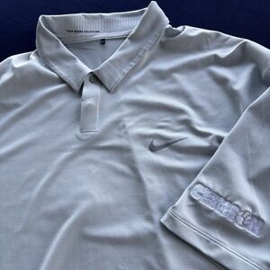 Clemson Nike Dri-Fit Polo Shirt 2XL Tiger Woods Collection Golf NCAA Gray